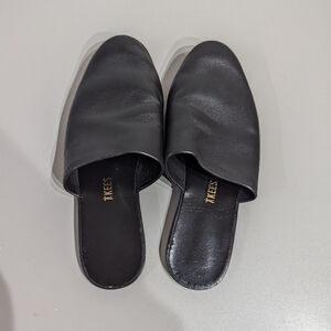 Tkees Ines Leather slide on mules - size 7B - Black